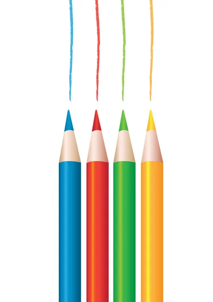 Crayons - de volta à escola — Vetor de Stock