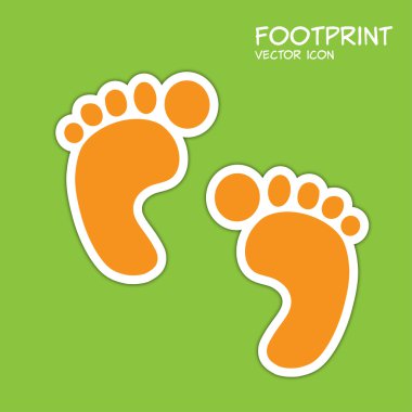 Footprint vector icon clipart