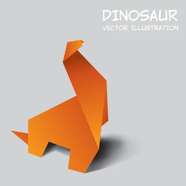 Origami de dinossauro —  Vetores de Stock