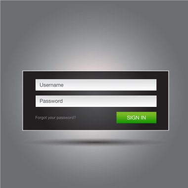 Vector login interface - password clipart