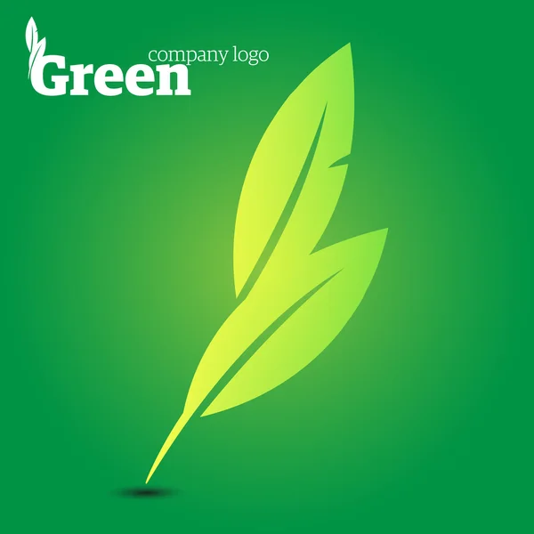 緑の会社のロゴ — ストックベクタ