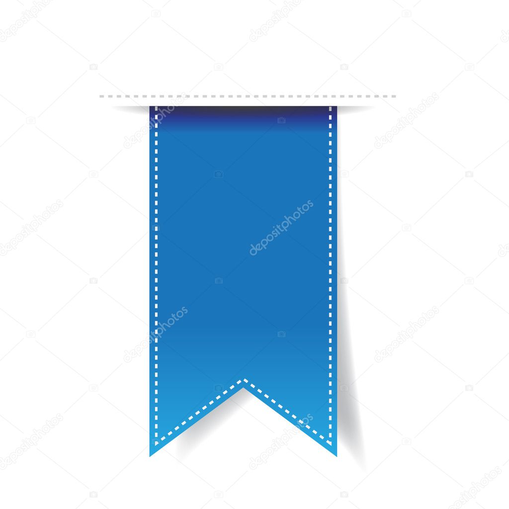 Blue ribbon vector