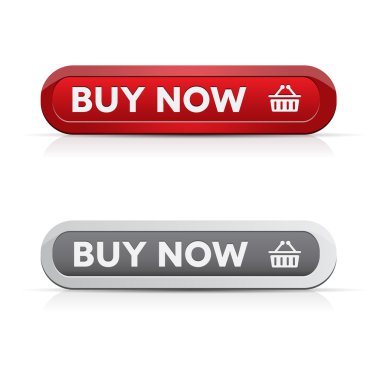 Set of buy now buttons - red, grey clipart