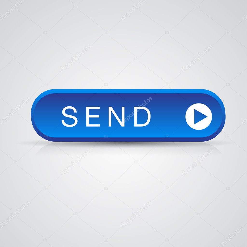 Blue send button, mail mesage