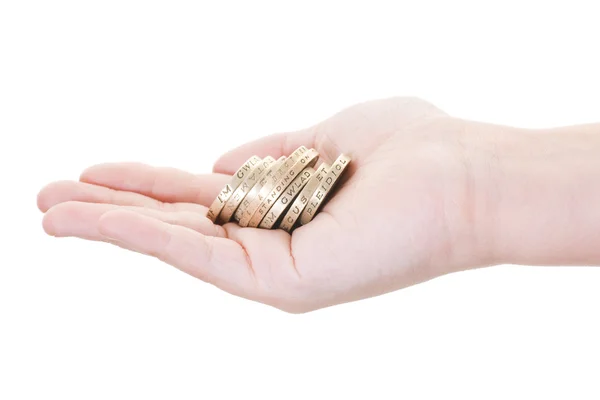 stock image Handful of coins