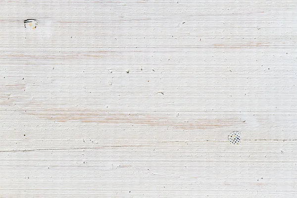 Close-up of the old plank with nails painted on white — Stock Photo, Image