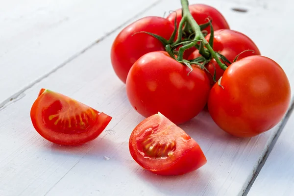 stock image Wet fresh tomatoes as an ingredient for a healthy salad