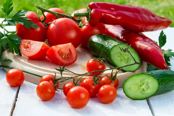 Ingredients for a fresh healthy salad — Stock Photo, Image