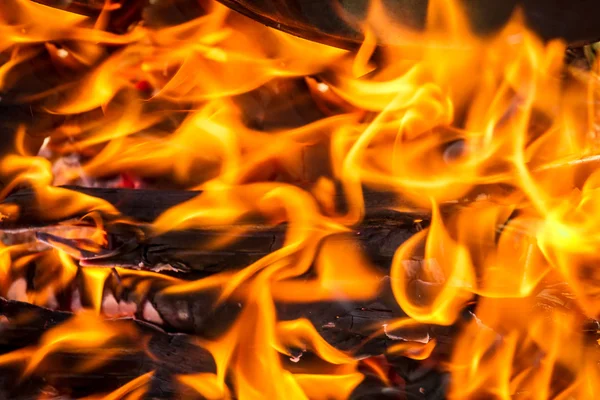 Close-up van brandend vuur — Stockfoto