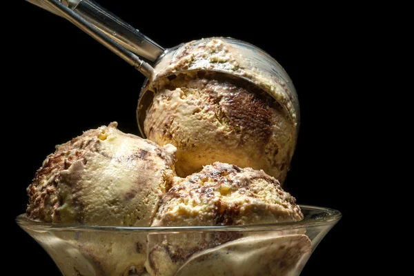 stock image Ice cream in glass bowl