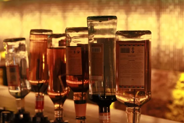 Bottles on the bar — Stock Photo, Image