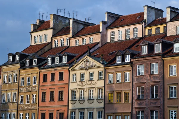 Varsóvia casas quadradas — Fotografia de Stock