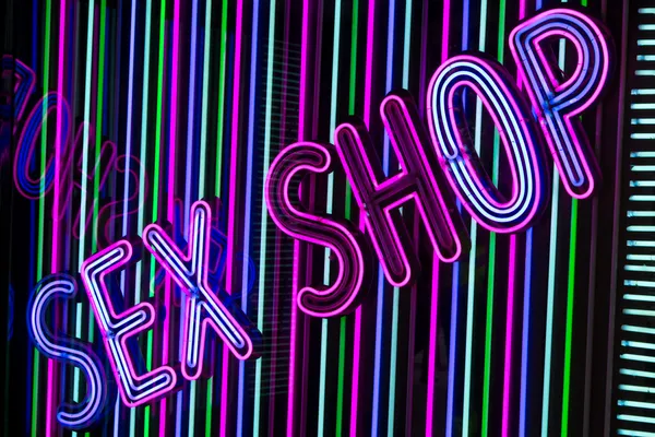 Sex winkel lichtreclame — Stockfoto