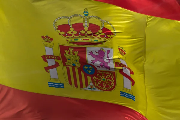 Spaanse vlag zwaaien — Stockfoto