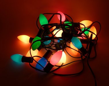 Tangled Christmas lights clipart