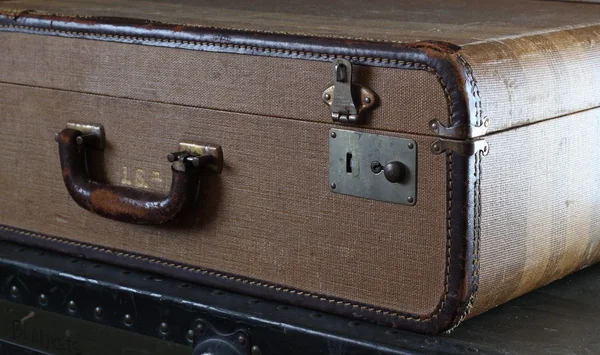 stock image Vintage suitcase crop