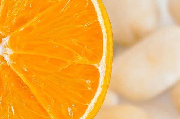 オレンジ スライスのクローズ アップ — ストック写真