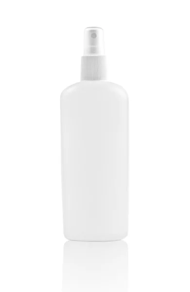 Witte spray fles geïsoleerd — Stockfoto