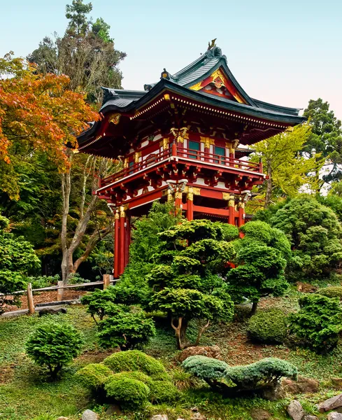 Pagoda i den japanska teträdgården — Stockfoto