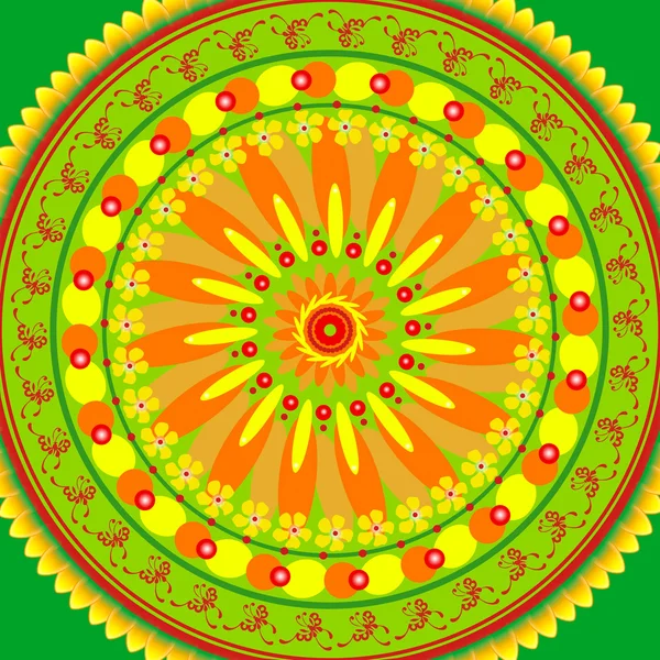 Mandala modello ornamento rotondo disegno floreale — Foto Stock