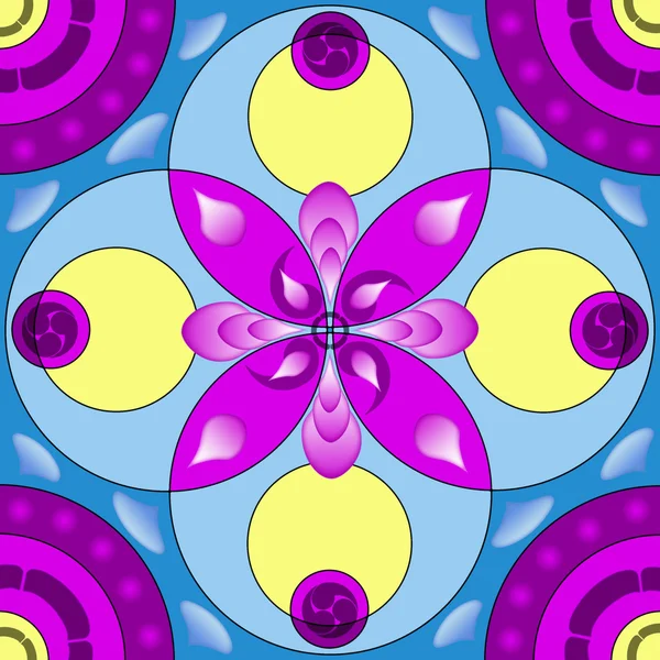Mandala runde Ornament Muster florale Zeichnung — Stockfoto