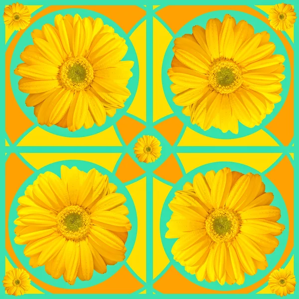 曼陀罗装饰图案花卉绘图 — 图库照片