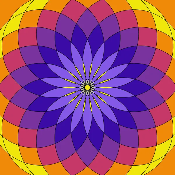 Yuvarlak süs çiçek desen çizim Mandala — Stok fotoğraf