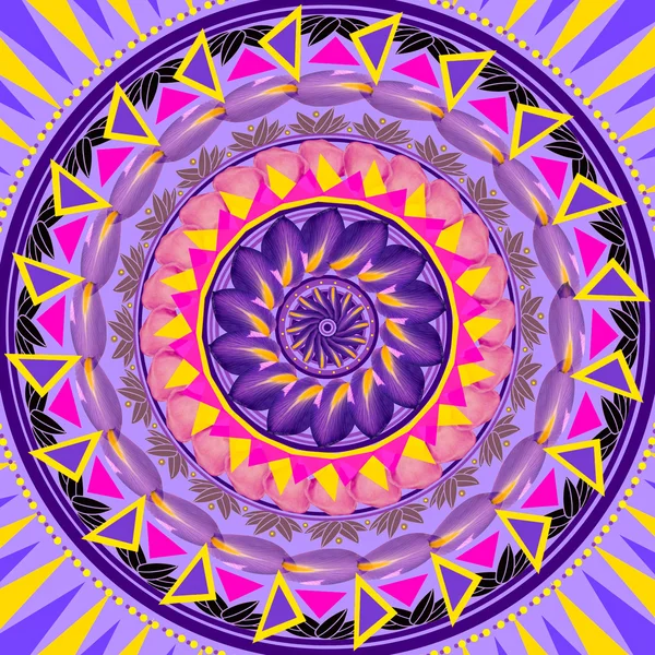 Mandala yuvarlak süsleme desen — Stok fotoğraf