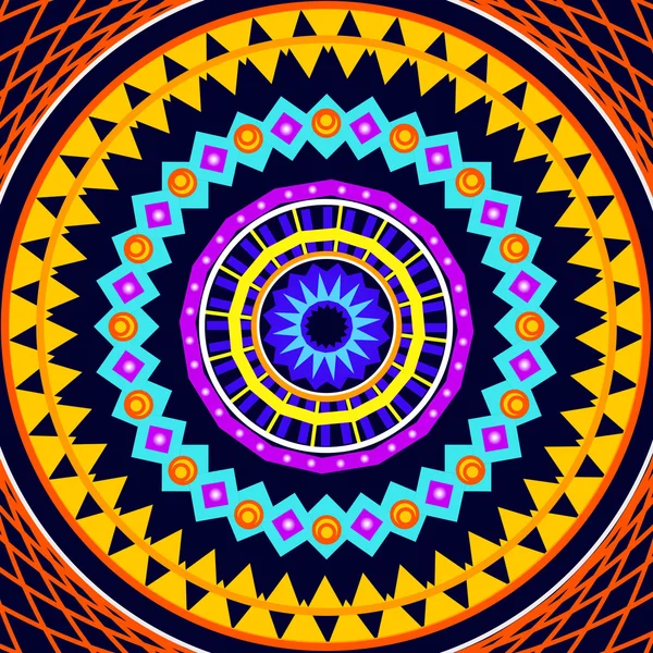 Mandala redondo desenho padrão de ornamento — Fotografia de Stock