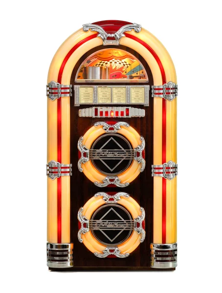 Ретро музичний автомат, ізольовані — стокове фото