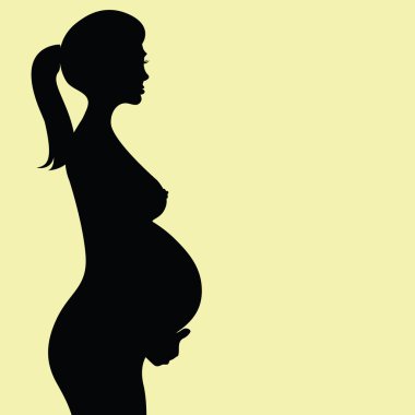 Pregnant woman silhouette clipart