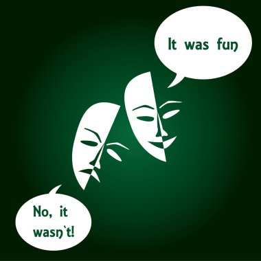 Theatre masks lucky sad clipart