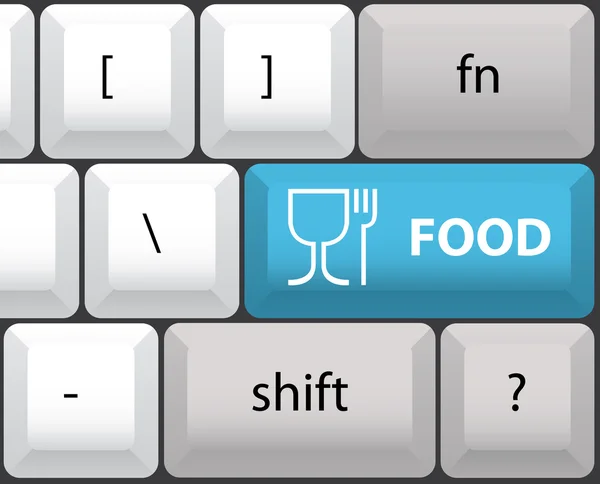 Food symbol on keyboard — Stock Vector