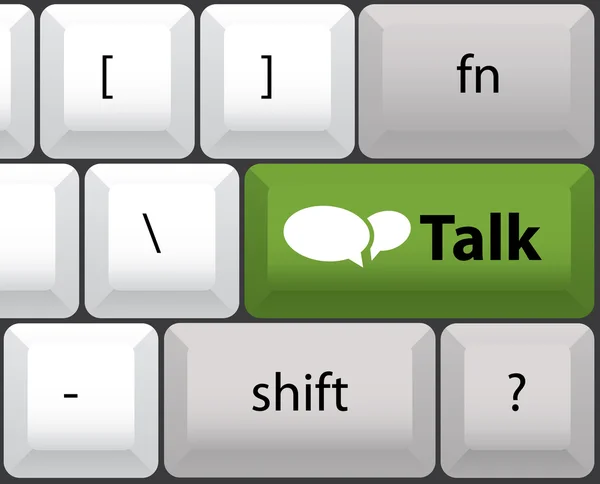 [話す] ボタンとキーボード レイアウト — ストックベクタ