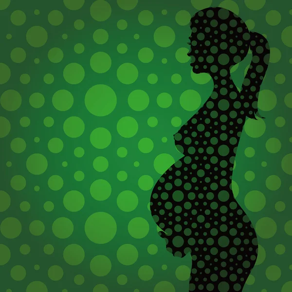 Беременная голая женщина — стоковый вектор