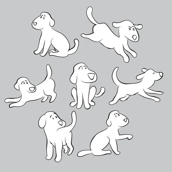 Set di cuccioli carini — Vettoriale Stock