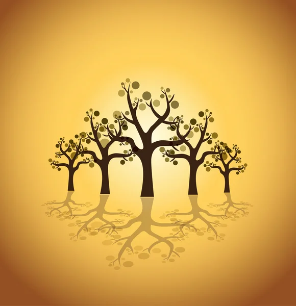 Streszczenie drzew — Wektor stockowy