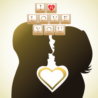 Couple in love clipart