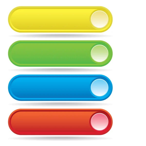 色の web ボタン — ストックベクタ