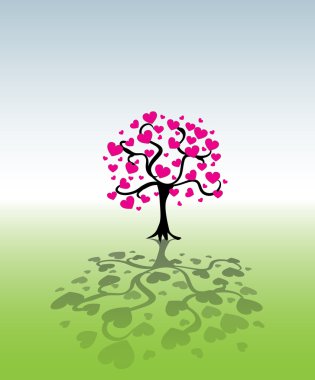 Tree from hearts clipart