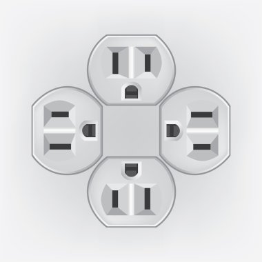 Electric household outlets clipart