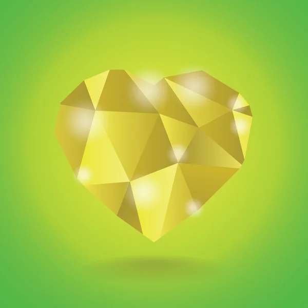Coeur de diamant abstrait — Image vectorielle