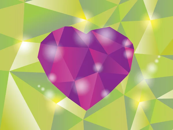 Coeur de diamant abstrait — Image vectorielle