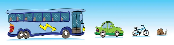 Vehículos de dibujos animados coche — Vector de stock