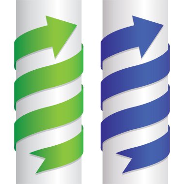 Arrows wrapped around the pillar clipart