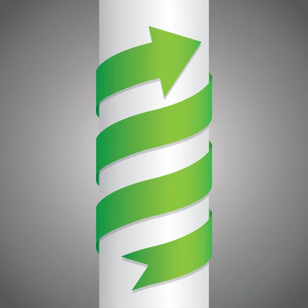 Flecha envuelta alrededor del pilar — Vector de stock