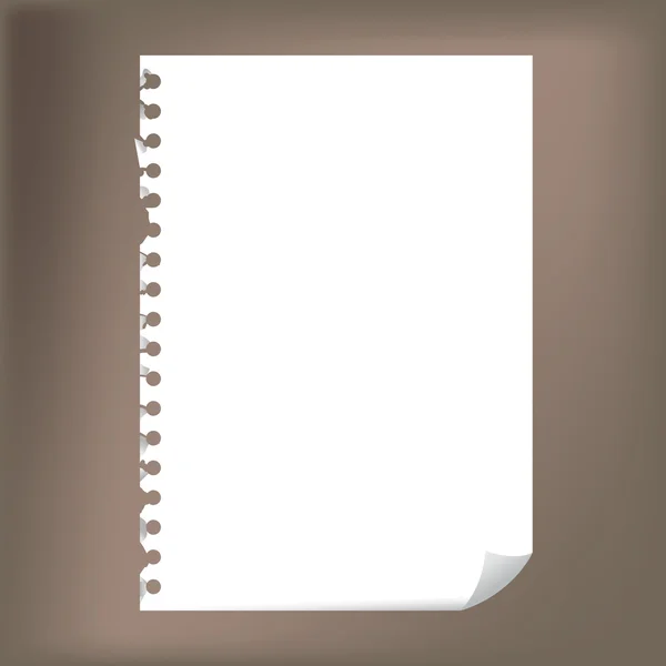 Papier bloc-notes vierge — Image vectorielle