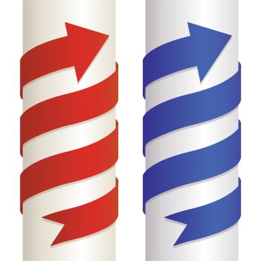 Arrows wrapped around the pillar clipart