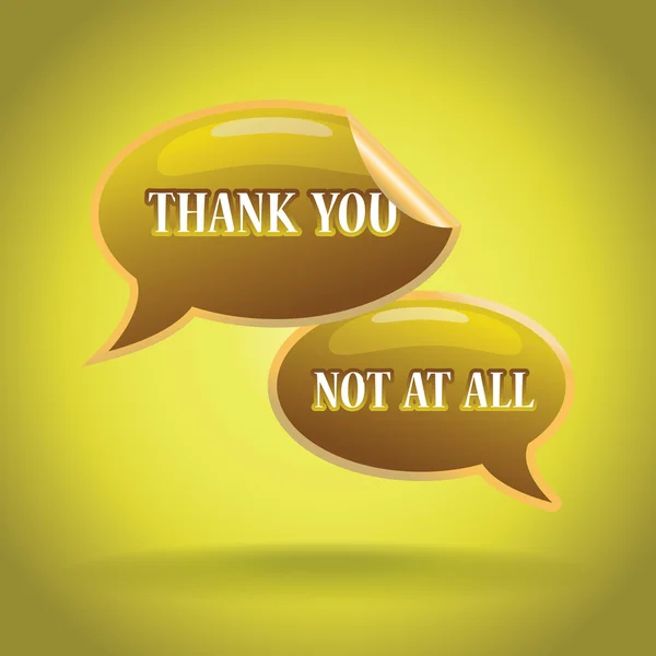 3d"谢谢你"和""一点都不" — 图库矢量图片