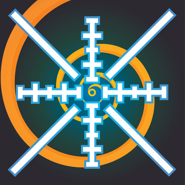 Abstract symbol of crosshair